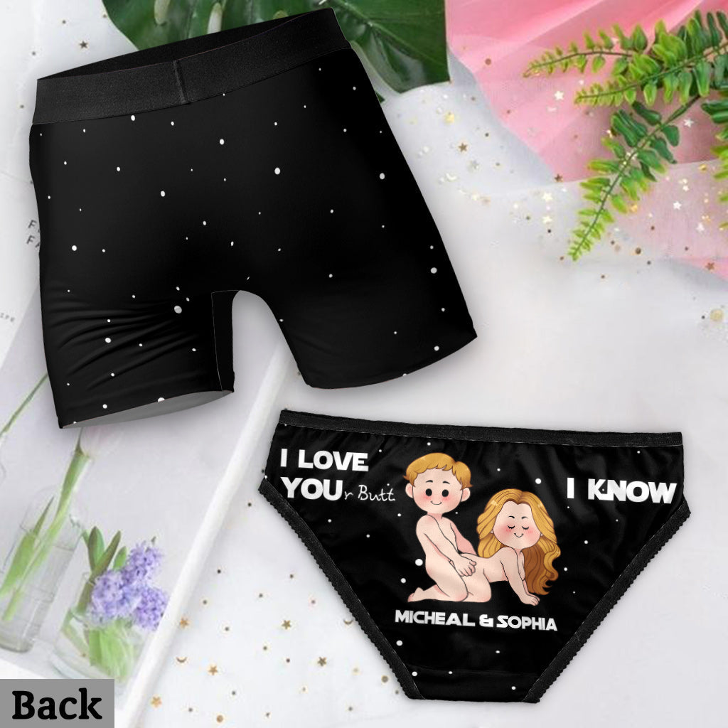 Personalized Couple Briefs & Boxers Funny Gift for Anniversary Lace Border Women Briefs And Men’s Boxer Briefs GradoCreations