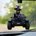 Personalized Witch Car Ornament Custom Name Gift for Halloween Car Ornament GradoCreations