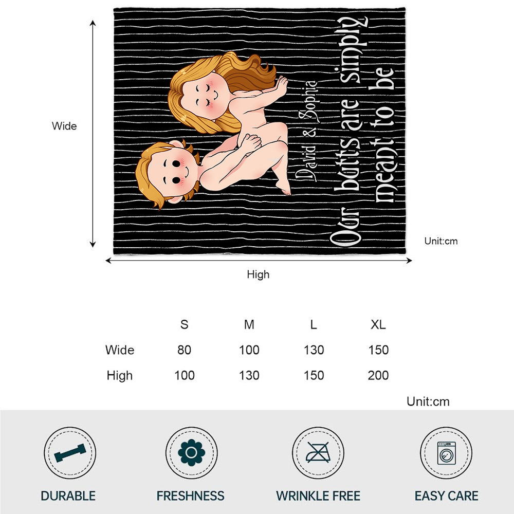 Personalized Naughty Blanket Custom Name Gift for Couples Blanket GradoCreations