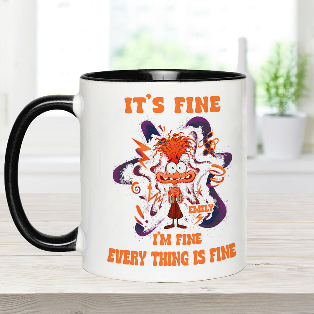 Personalized Accent Mug Cute Anxiety Design Gift for Graduation Accent Mug GradoCreations
