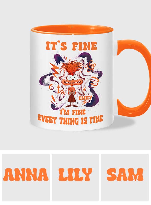 Personalized Accent Mug Cute Anxiety Design Gift for Graduation Accent Mug GradoCreations
