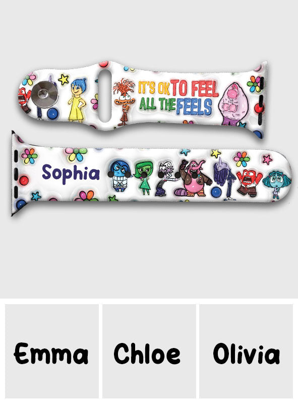 Personalized Silicone Apple Watch Band Custom Name Gift Apple Watch Band GradoCreations