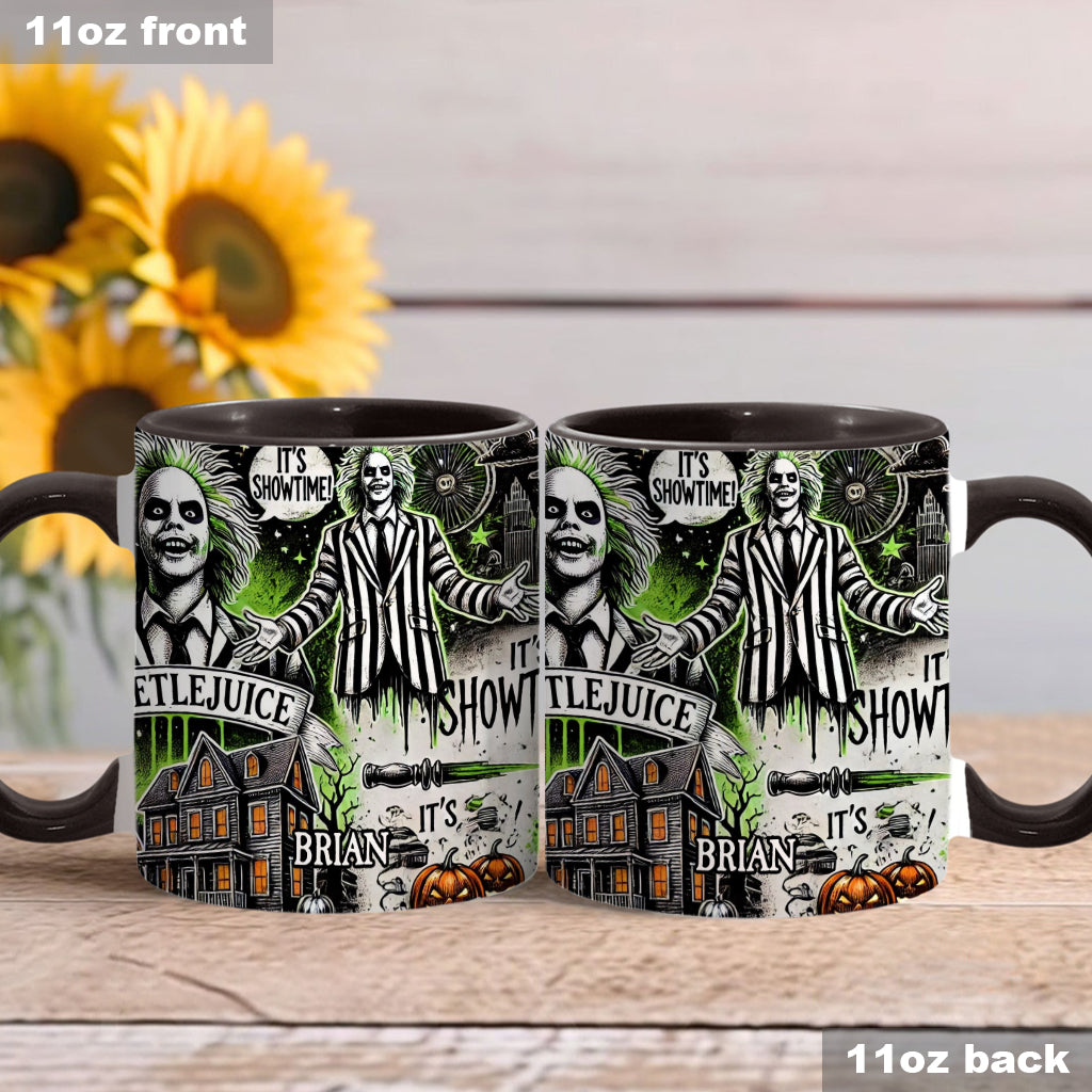 Personalized Halloween Accent Mug Custom Name Gift Idea Accent Mug GradoCreations