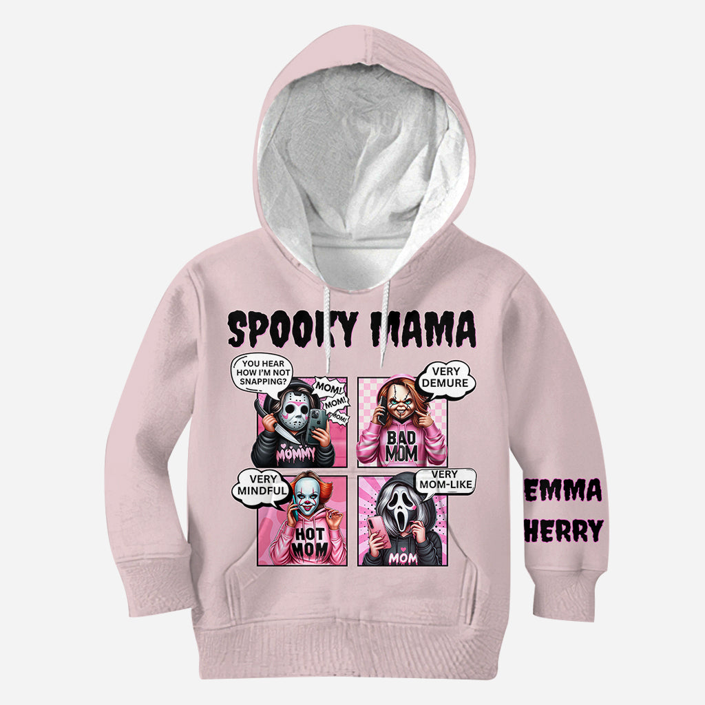 Personalized Spooky Mama All Over Shirt Custom Name Gift for Mom All Over Shirt GradoCreations