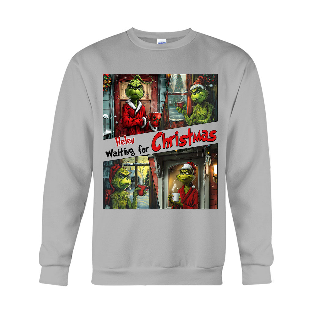 Personalized Grinch Christmas T-shirt & Hoodie Gift for Mom T-shirt & Hoodie GradoCreations