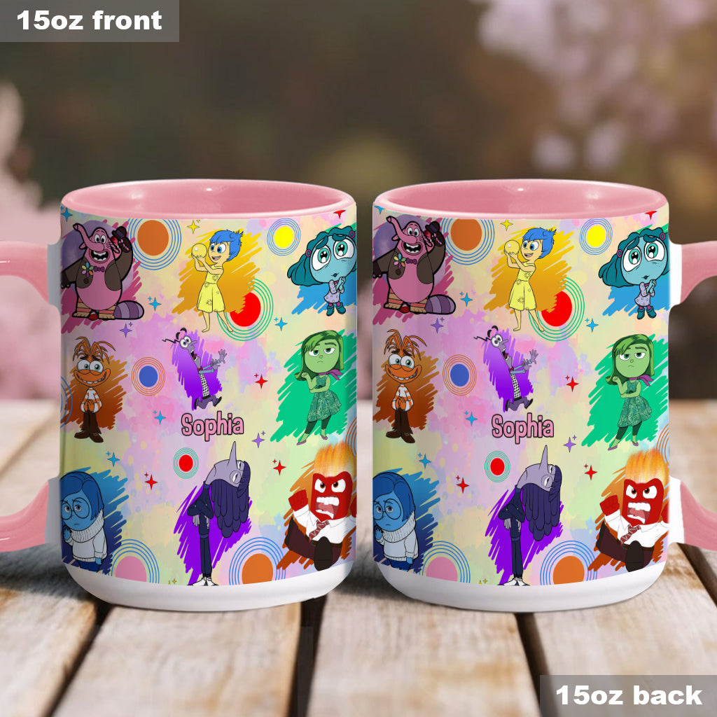 Personalized Accent Mug with Emotions Design Gift for Friends Accent Mug GradoCreations