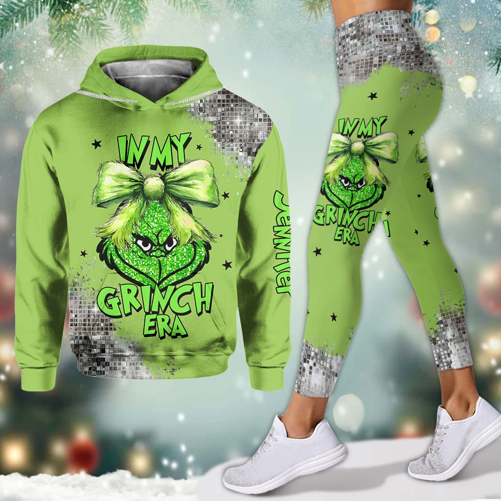 Personalized Grinch Era Hoodie and Leggings Set Gift for Christmas Hoodie & Leggings GradoCreations