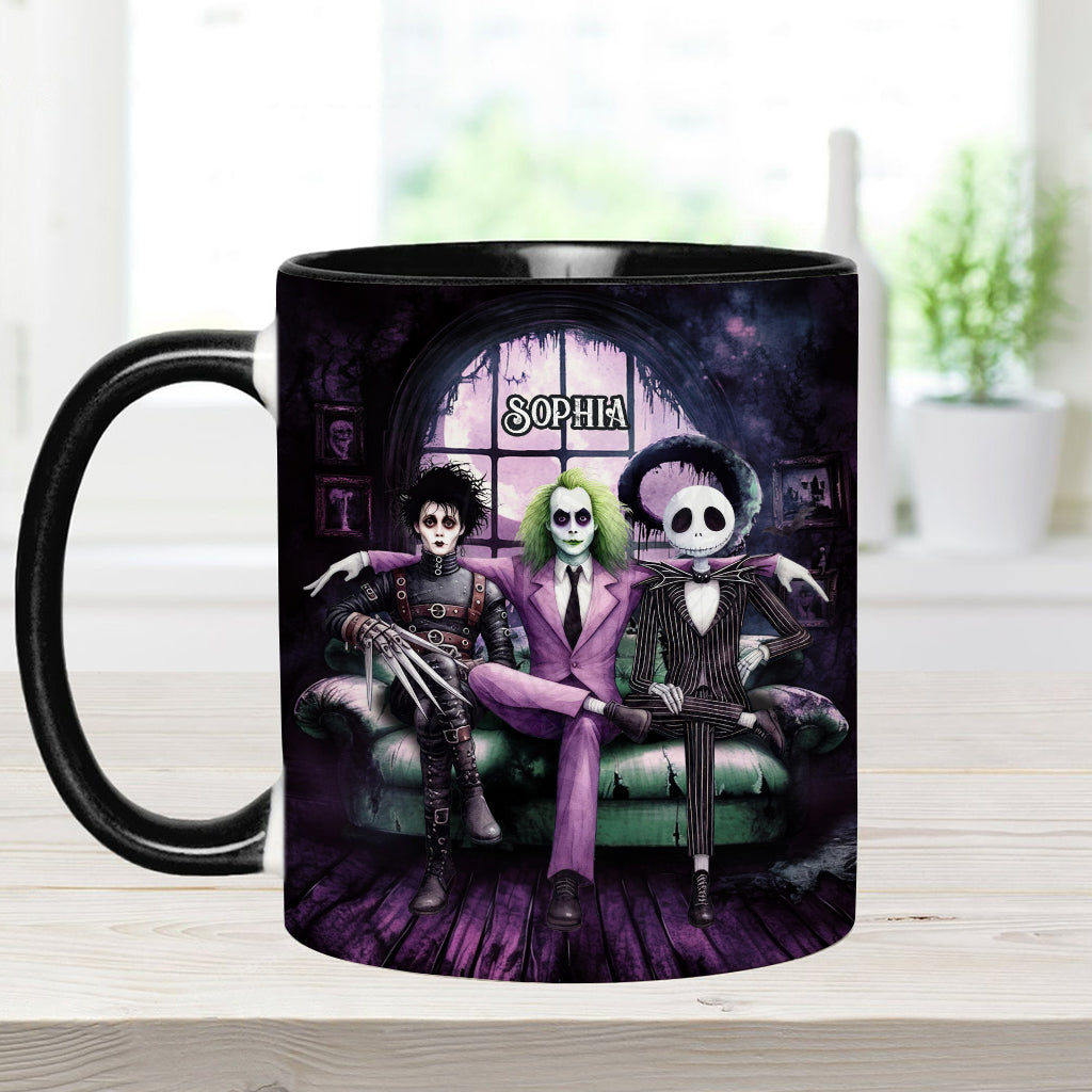 Personalized Accent Mug with Custom Name for Halloween Gift Accent Mug GradoCreations