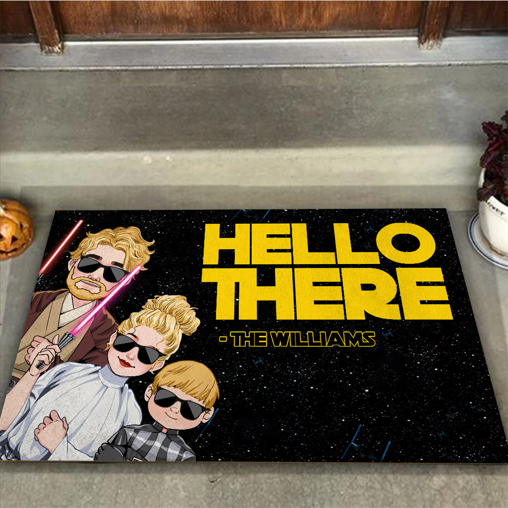 Personalized Family Doormat Custom Name Hello There Gift Doormat GradoCreations