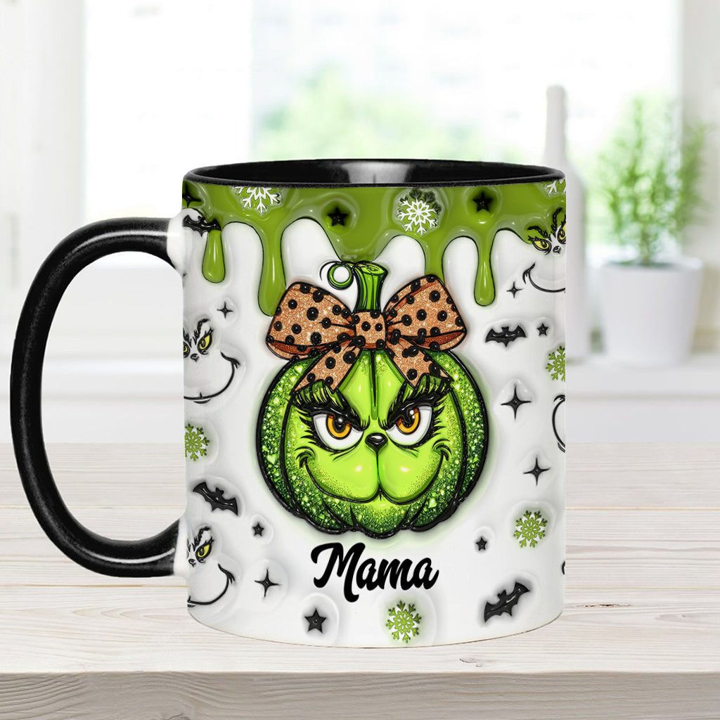 Personalized Grinchy Grandma Accent Mug Custom Name Gift Accent Mug GradoCreations