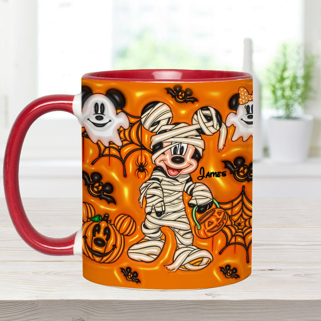 Personalized Halloween Accent Mug for Kids Custom Names Accent Mug GradoCreations