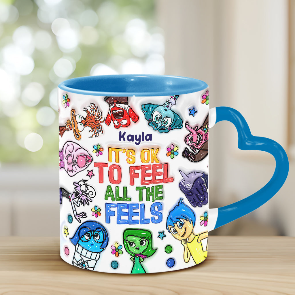 Personalized Heart Handle Mug Custom Name Gift for Mom Heart Handle Mug GradoCreations