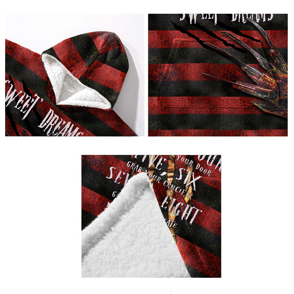 Personalized Sweet Dreams Blanket Hoodie Custom Name Gift for Halloween Blanket Hoodie GradoCreations