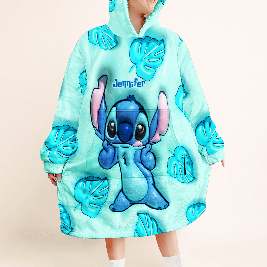Personalized Ohana Blanket Hoodie Custom Name Gift for Family Blanket Hoodie GradoCreations