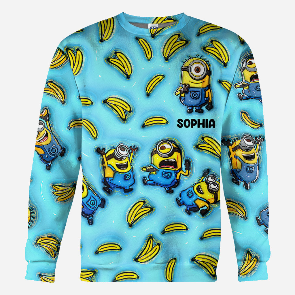 Personalized Minion All Over Shirt Custom Name Birthday Gift All Over Shirt GradoCreations