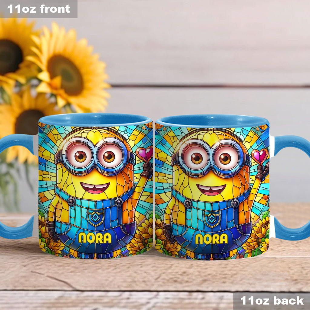 Personalized Minion Accent Mug Custom Name Gift for Kids Accent Mug GradoCreations