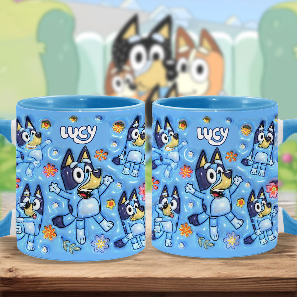 Personalized Dog Accent Mug Custom Name Unique Gift for Kids Accent Mug GradoCreations