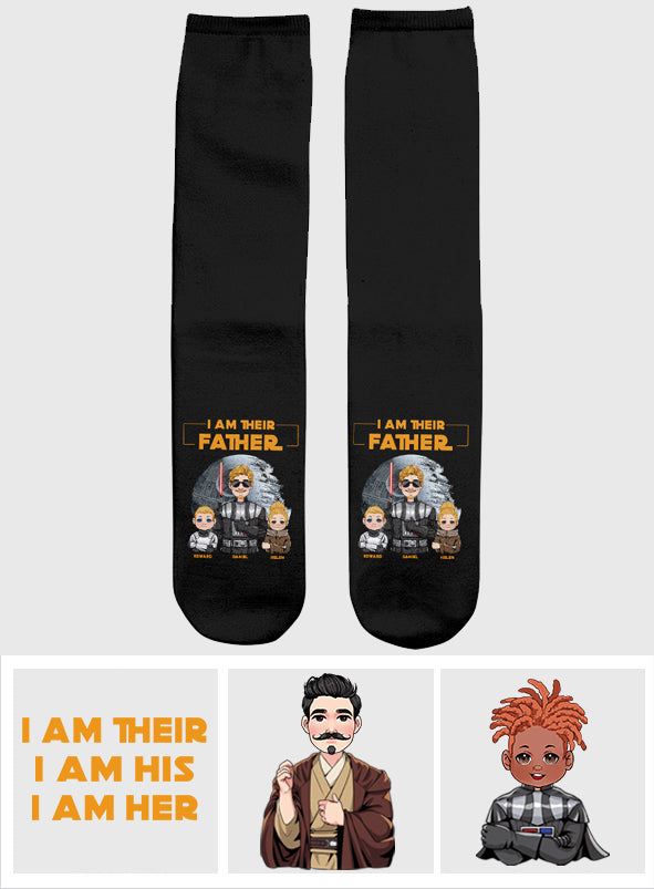 Personalized I Am Their Father Socks Custom Family Gift for Dad Socks GradoCreations