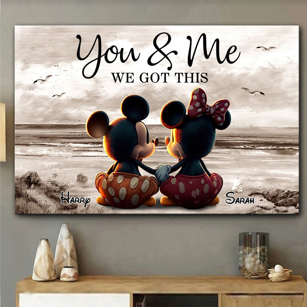 Personalized Couple Beach Scene Canvas Vintage Art Gift Canvas And Poster GradoCreations