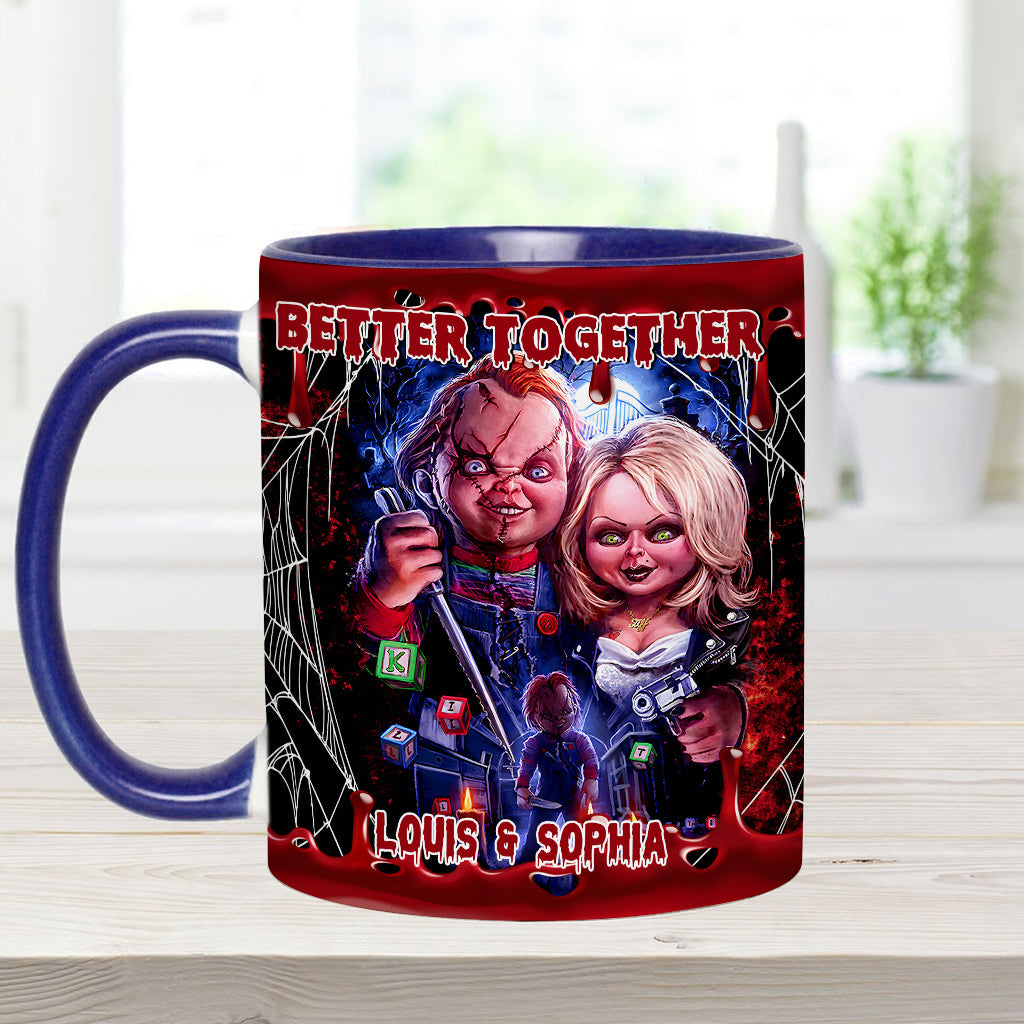 Personalized Chucky & Tiffany Accent Mug Custom Name Gift Accent Mug GradoCreations