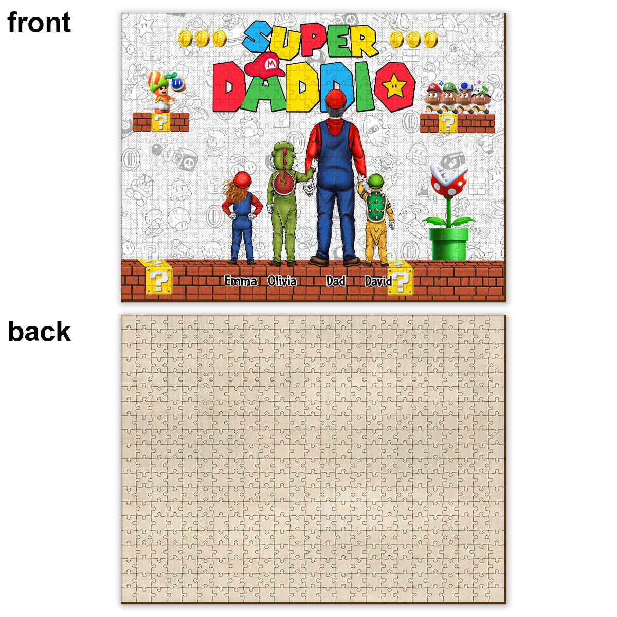 Personalized Super Plumber Jigsaw Puzzle Custom Name Gift for Dad Jigsaw Puzzle GradoCreations