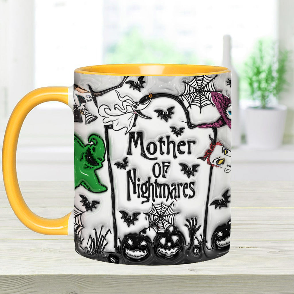 Personalized Nightmare Accent Mug with Custom Names for Mom Accent Mug GradoCreations