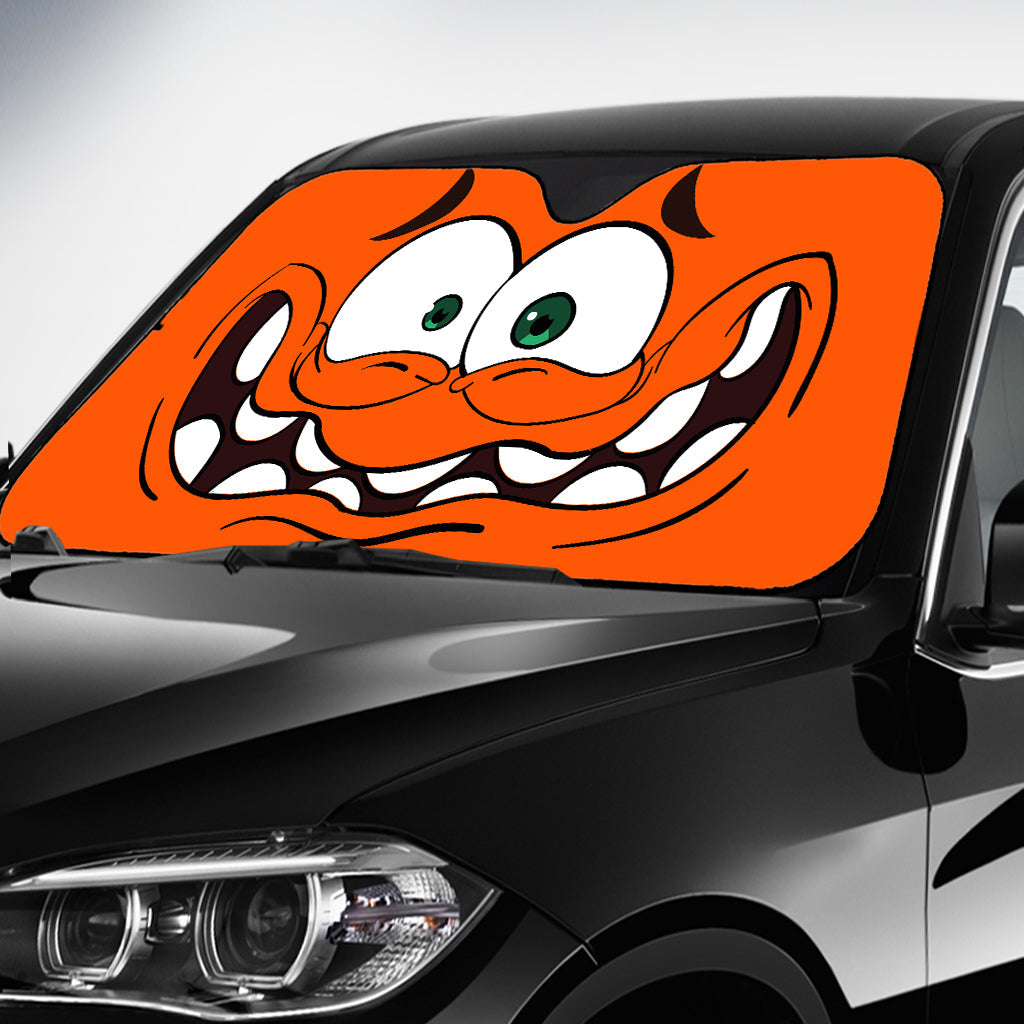 Personalized Funny Car Sunshade with Emotions for Vehicle Protection Car Sunshade GradoCreations