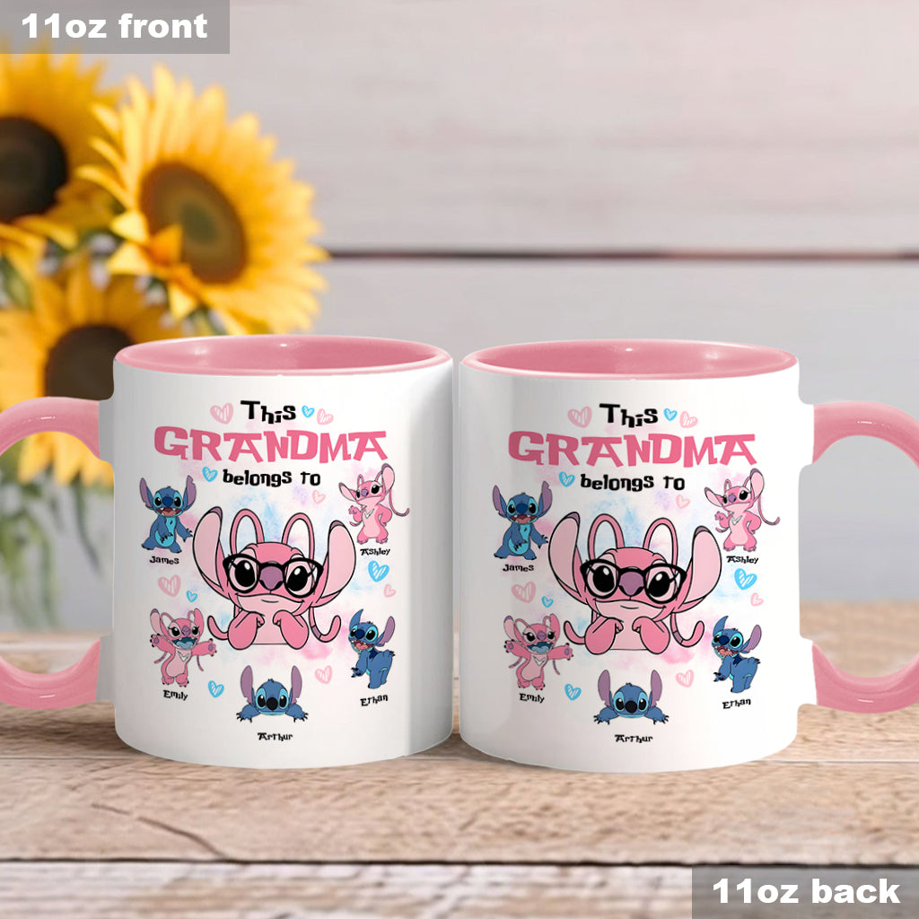 Personalized Accent Mug This Grandma Belongs To Custom Name Gift Accent Mug GradoCreations