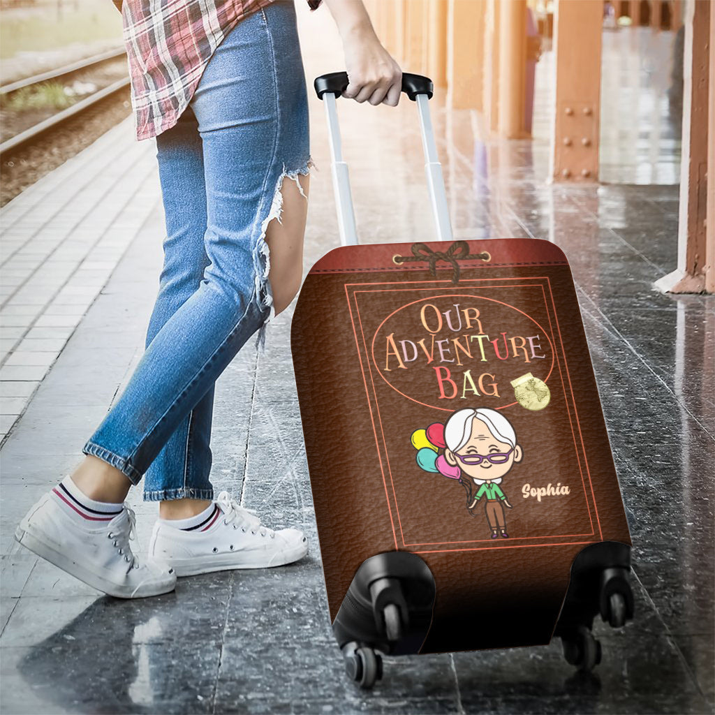 Personalized Adventure Luggage Cover Custom Name Travel Gift Luggage Cover GradoCreations