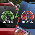 Personalized Team Black vs Team Green Decal for Cars & Windows Decal Full GradoCreations