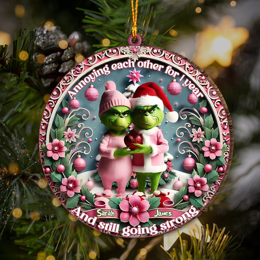 Personalized Christmas Ornament Custom Name Gift for Couple Ornament GradoCreations