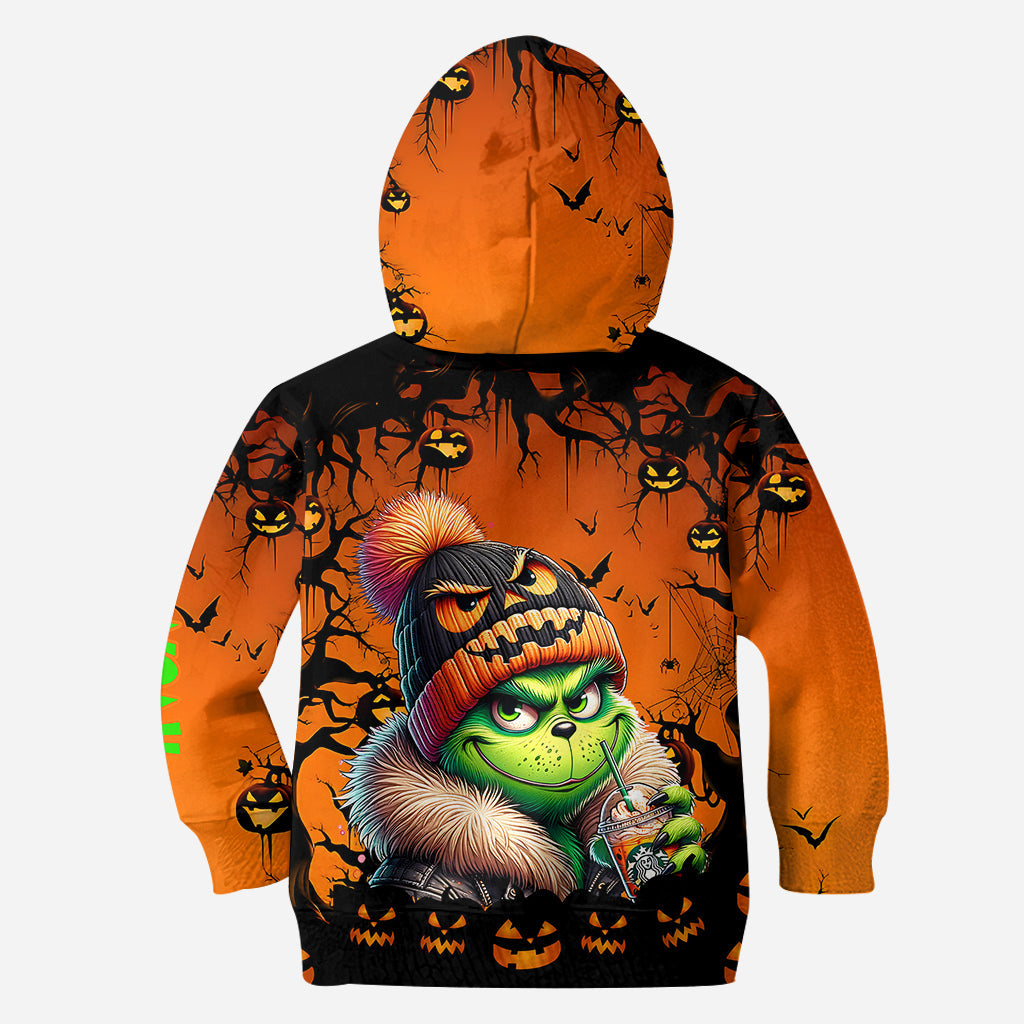 Personalized Halloween Grinch Hoodie & Leggings Set Gift Hoodie & Leggings GradoCreations