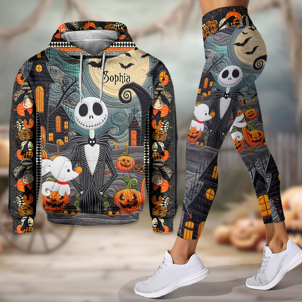 Personalized Halloween Hoodie & Leggings Set for Women | Custom Name Gift Hoodie & Leggings GradoCreations