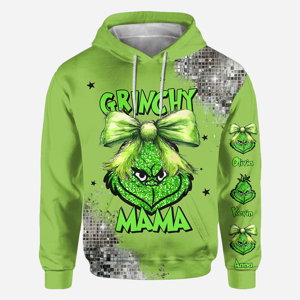 Personalized Grinch All Over Shirt Custom Christmas Gift for Mom All Over Shirt GradoCreations
