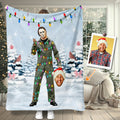Personalized Horror Character Blanket Custom Gift for Halloween Blanket GradoCreations
