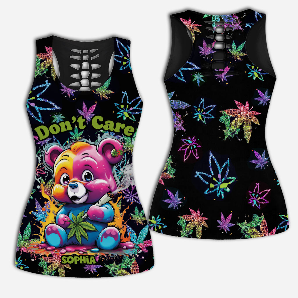Personalized Weed Hollow Tank Top & Shorts Set for Women Hollow Tank Top & Women Shorts GradoCreations