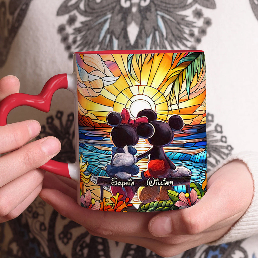 Personalized Heart Handle Mug Custom Name Gift for Couple Heart Handle Mug GradoCreations