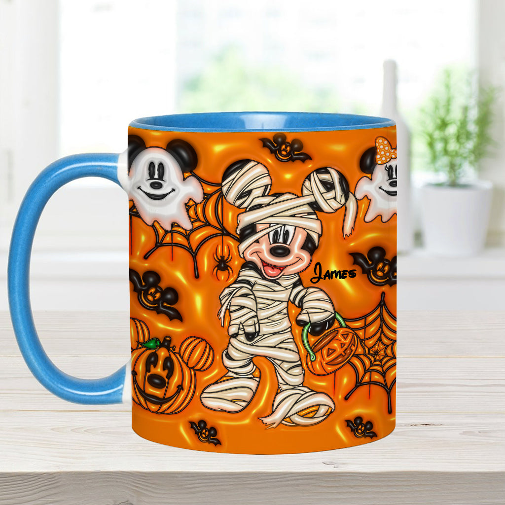 Personalized Halloween Accent Mug for Kids Custom Names Accent Mug GradoCreations