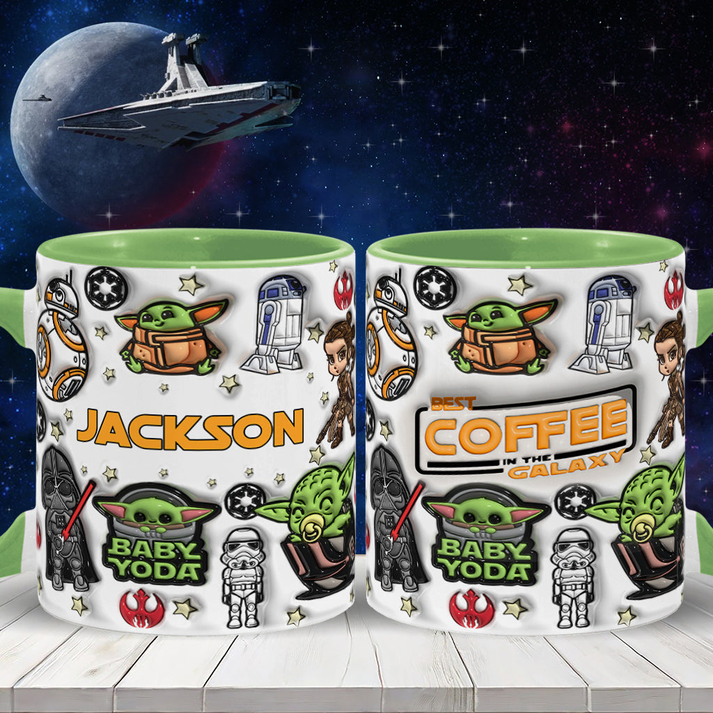 Personalized The Force Accent Mug Custom Name Gift for Star Wars Fans Accent Mug GradoCreations