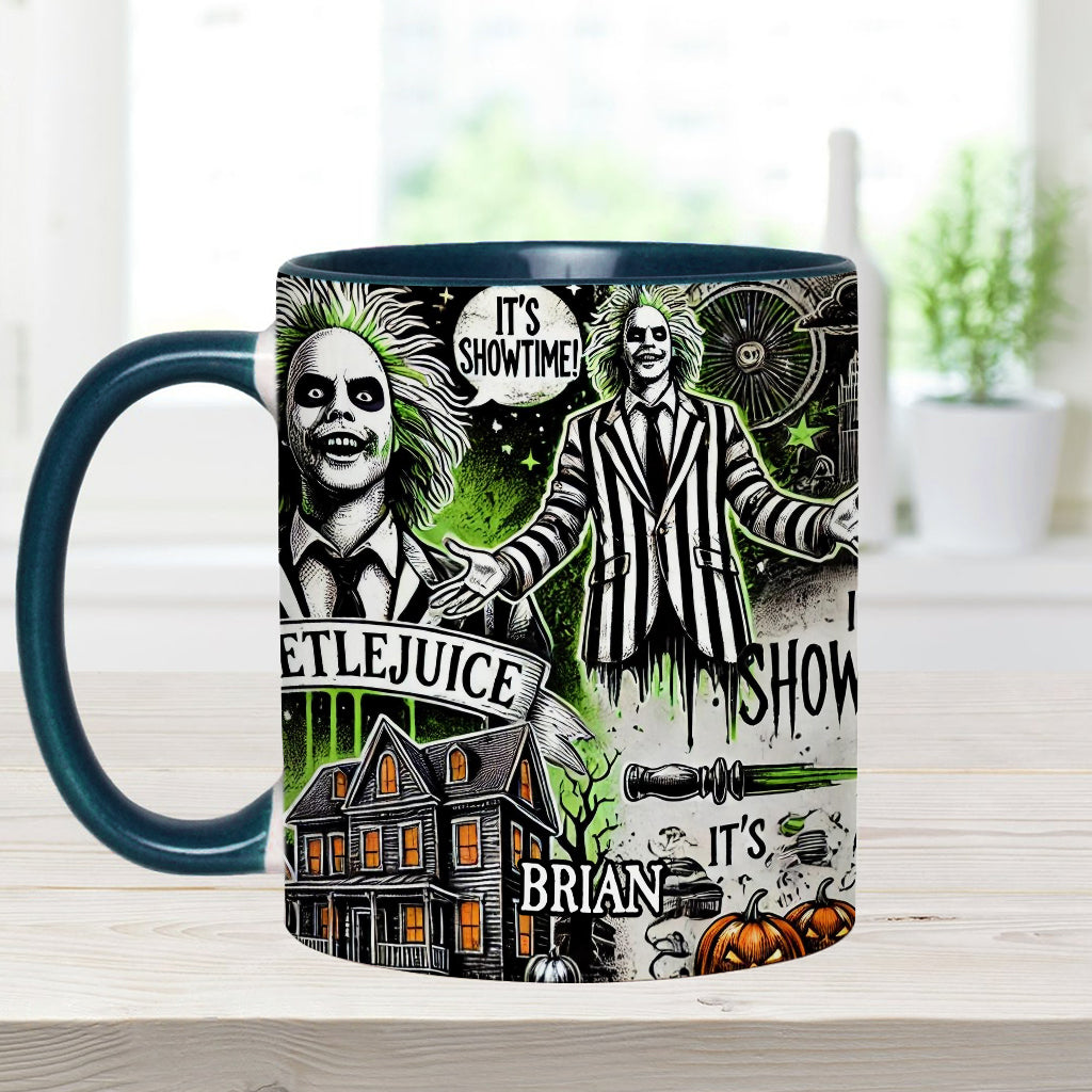 Personalized Halloween Accent Mug Custom Name Gift Idea Accent Mug GradoCreations