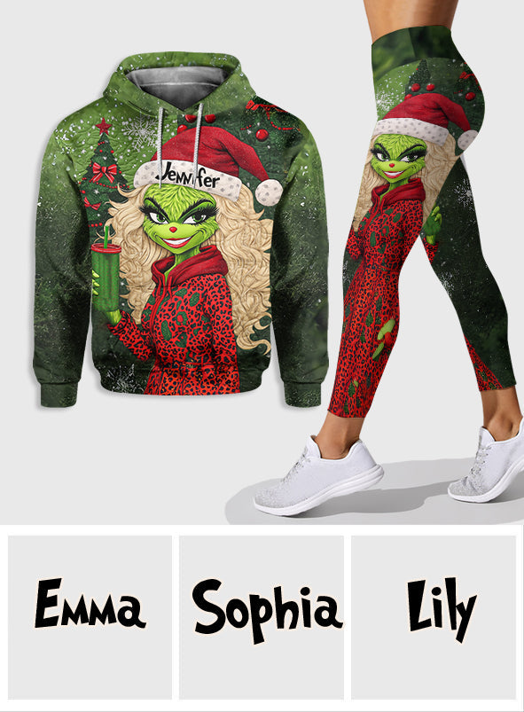 Personalized Christmas Hoodie and Leggings Set for Women Hoodie & Leggings GradoCreations