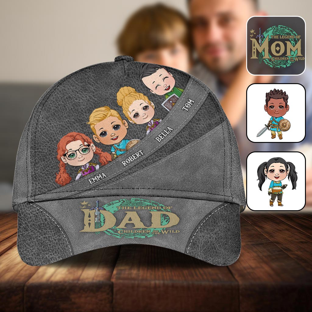 Personalized Classic Cap for Dad & Mom with Family Design Classic Cap GradoCreations