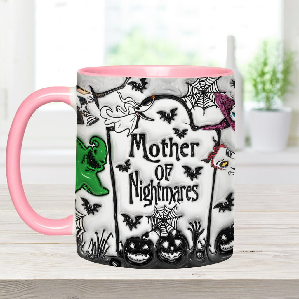 Personalized Nightmare Accent Mug with Custom Names for Mom Accent Mug GradoCreations