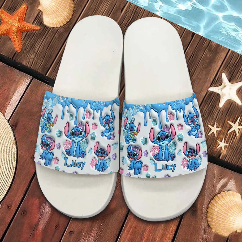 Personalized Ohana Slide Sandals Custom Name Gift for Family Slide Sandals GradoCreations