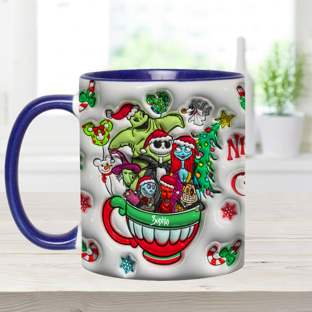 Personalized Merry Grinchmas Accent Mug with Custom Name for Holiday Gifts Accent Mug GradoCreations