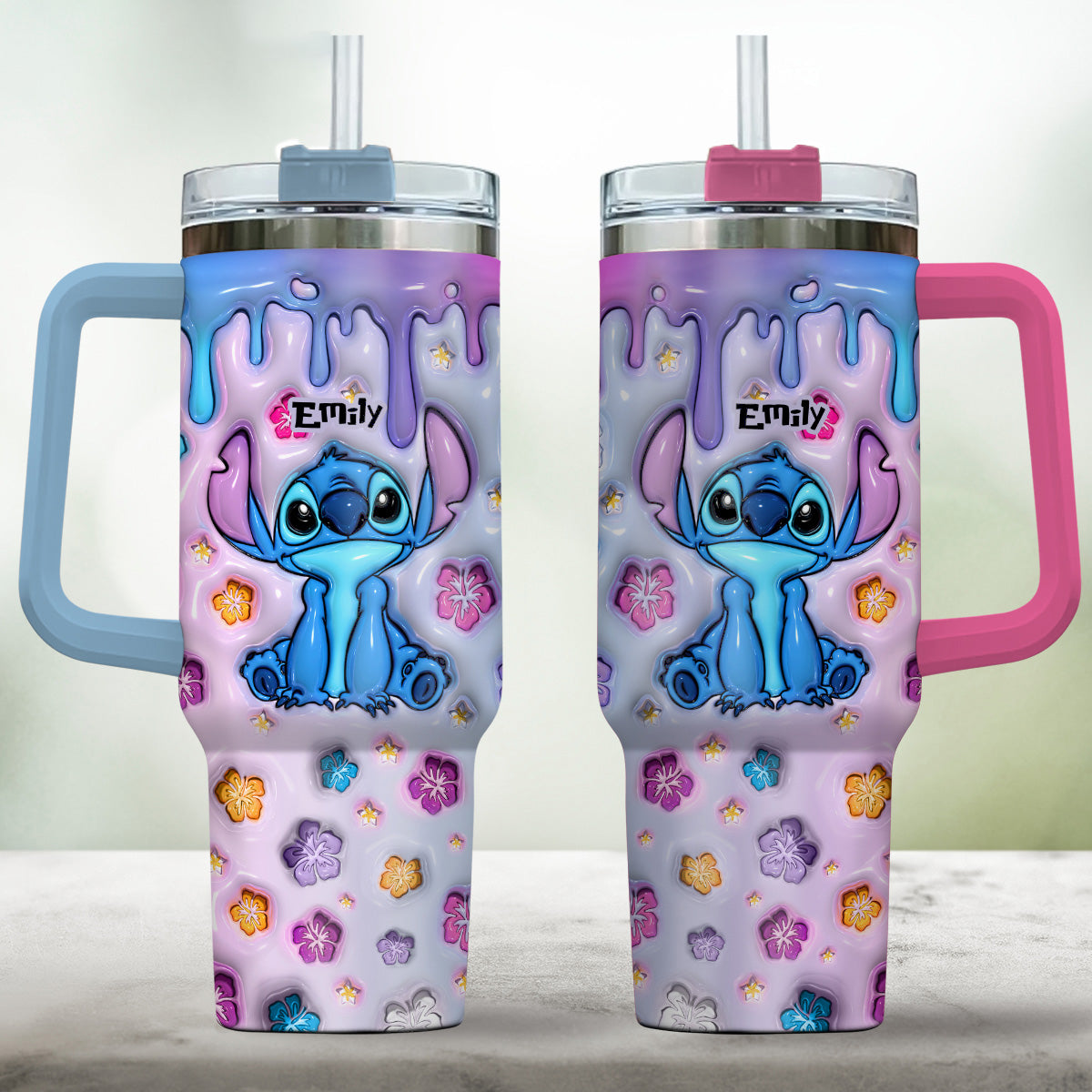 Personalized Ohana Tumbler with Handle Custom Name Gift Idea Tumbler With Handle GradoCreations