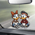 Personalized Chicano Duck Couple Car Ornament Custom Name Gift Car Ornament GradoCreations