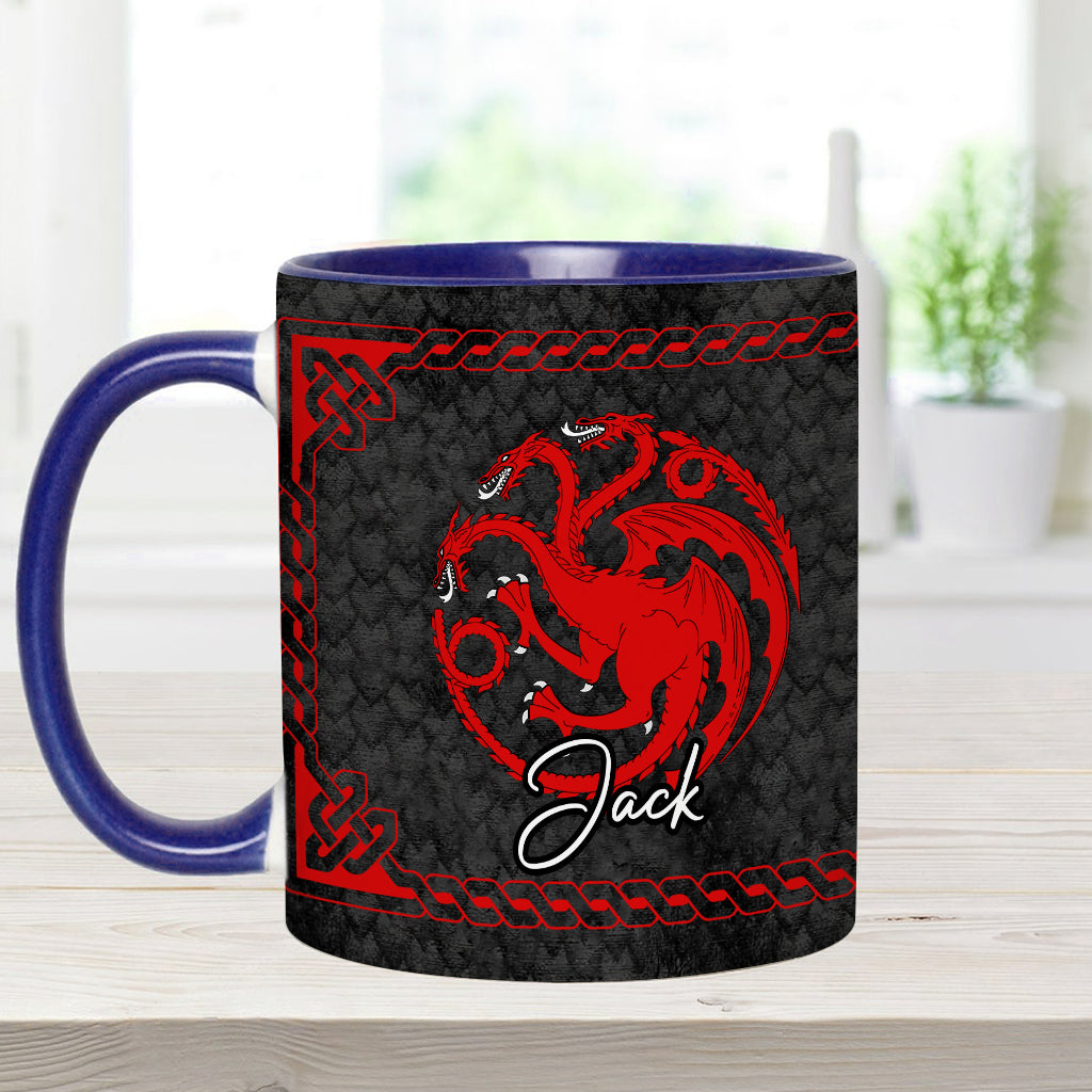 Personalized Accent Mug with Dragon Design for Coffee Lovers Accent Mug GradoCreations