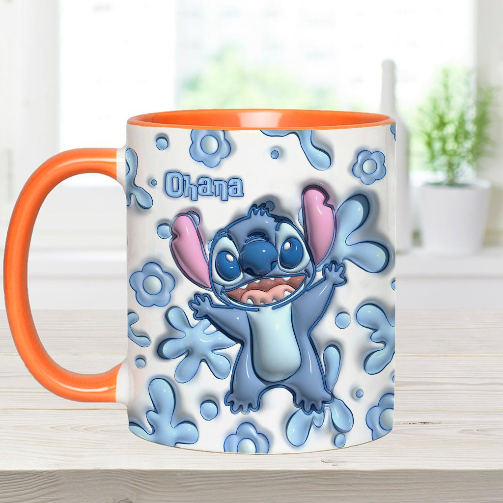 Personalized Ceramic Accent Mug Ohana Design Custom Name Gift Accent Mug GradoCreations