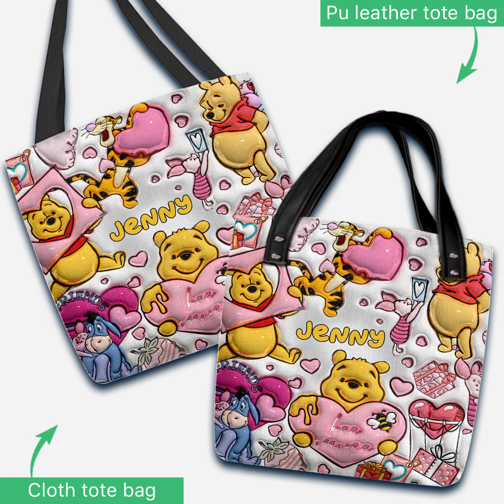 Personalized Winnie the Pooh Tote Bag Custom Name Gift Tote Bag GradoCreations